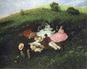 Merse, Pal Szinyei picnic in may oil on canvas